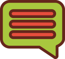 Message flat icon 3 colors. png