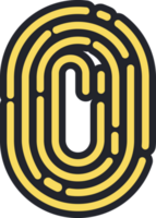 Fingerprint scanner flat icon. png