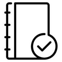 notebook line icon vector