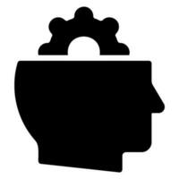 brain glyph icon vector