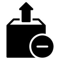 delete glyph icon vector