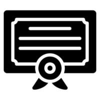 certificate glyph icon vector