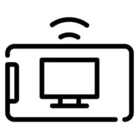 tv line icon vector