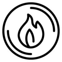 flammable line icon vector