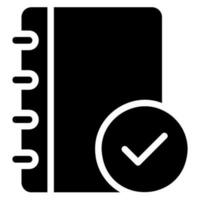 notebook glyph icon vector