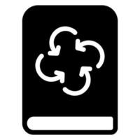 icono de glifo de libro vector