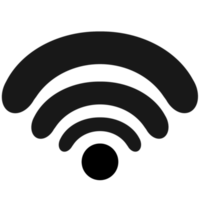 solido nero Wi-Fi simbolo png