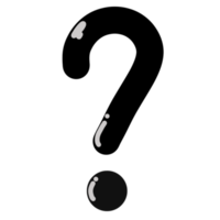 Solid Black Question Symbol png