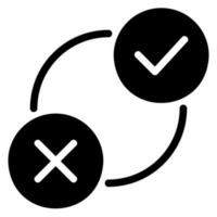 decision making glyph icon vector