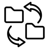 data sharing line icon vector