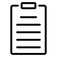 clipboard line icon vector