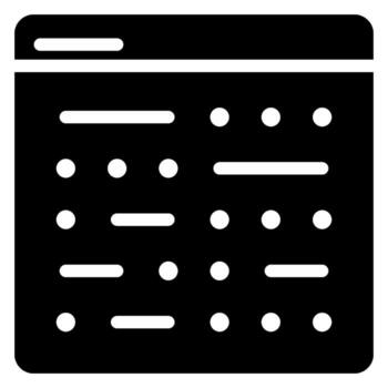 coding glyph icon vector