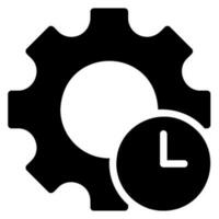 icono de glifo de gestión del tiempo vector