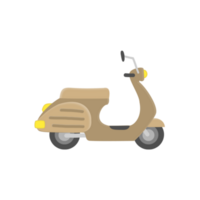 ilustración de motocicleta en capuchino color png
