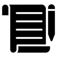 parchment glyph icon vector