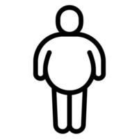 Overweight line icon vector