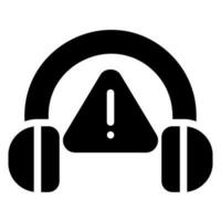 headphone glyph icon vector