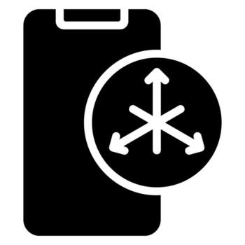 accelerometer sensor glyph icon vector