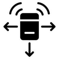 multiple sensor glyph icon vector