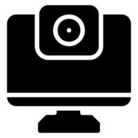 web camera glyph icon vector