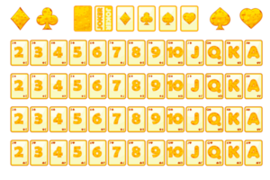 Set playing card for poker in Cheese texture for a mobile game png