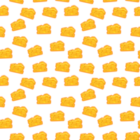 Seamless pattern with a slice of cheese png