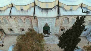 aéreo Visão do bursa histórico grande mesquita com zangão video