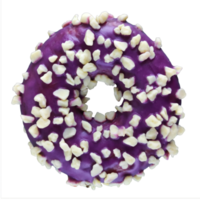 Cut out donut with purple icing png