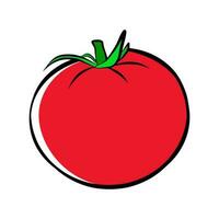 tomate vegetal comida icono, dibujos animados aislado garabatear dibujo, logo diseño elemento. vector