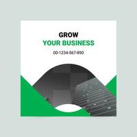 Modern grow your business social media cover template vector