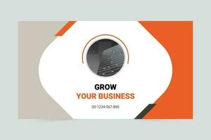 Creative grow your business social media cover template vector