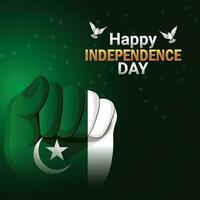 Vector illustration of pakistan independence day