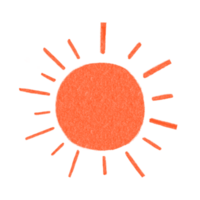 Sun Hand Drawn Doodle Decoration Element png