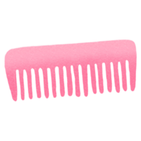Beauty Pink Comb Brush hair Decorative Hand Drawn Illustration Elements png