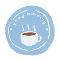 Morning Coffee Hand Drawn Doodle Decoration Element png