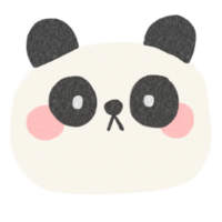 dekorativ Tier Panda Hand gezeichnet Gekritzel Illustration png