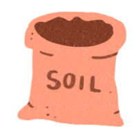 Soil Bag Hand Drawn Doodle Decoration Element png