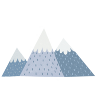 natureza inverno montanha decorativo mão desenhado ilustração elementos png