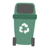 Sustainable Recycle Bin Trash Decorative Elements Illustration Doodle png