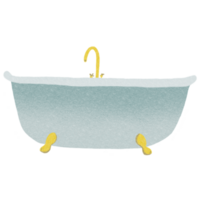 bagno vasca da bagno doccia rilassare illustrazione mano disegnato decorativo scarabocchi png