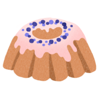 Bäckerei Weihnachten Schwamm Kuchen Brötchen Illustration Hand gezeichnet dekorativ Kritzeleien png