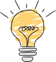 Power of Nature, Hand Drawn Doodle Line Art Light Bulb Icon for Environmental Protection, Recycling, Eco-Friendly, and Planet Care png