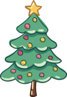 illustrazioni disegnate a mano dell'albero di natale. png