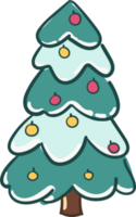 Christmas tree hand drawn illustrations. png