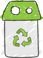 Leistung von Natur, Hand gezeichnet Gekritzel Linie Kunst recyceln Behälter Symbol zum Umwelt Schutz, Recycling, umweltfreundlich, und Planet Pflege png