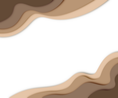lutning brun papper skära bakgrund, 3d abstrakt papper skära stil bakgrund png