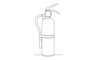 Vector simple line of apar one line concept of fire department equipment drawing and continuous line.