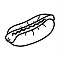 hot dog simple doodle illustration vector