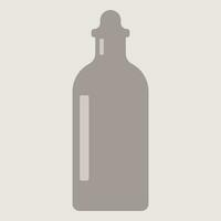 Graphic vector illustration of a brown bottle on a beige background