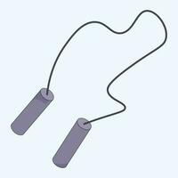 Vector graphic illustration of a purple jump rope.